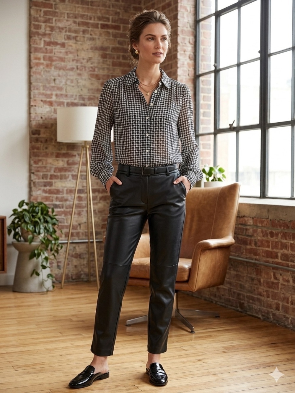 NWOT Kate Spade Dashing Beauty Sheer Houndstooth Button Down Office Siren Small